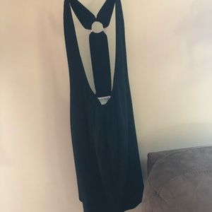Black flowy tank top- with T back